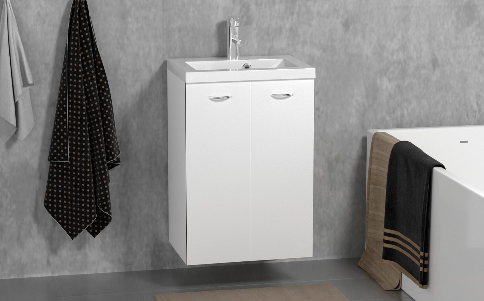 Allaskaappi Alterna Smart 500 ovilla, altaalla